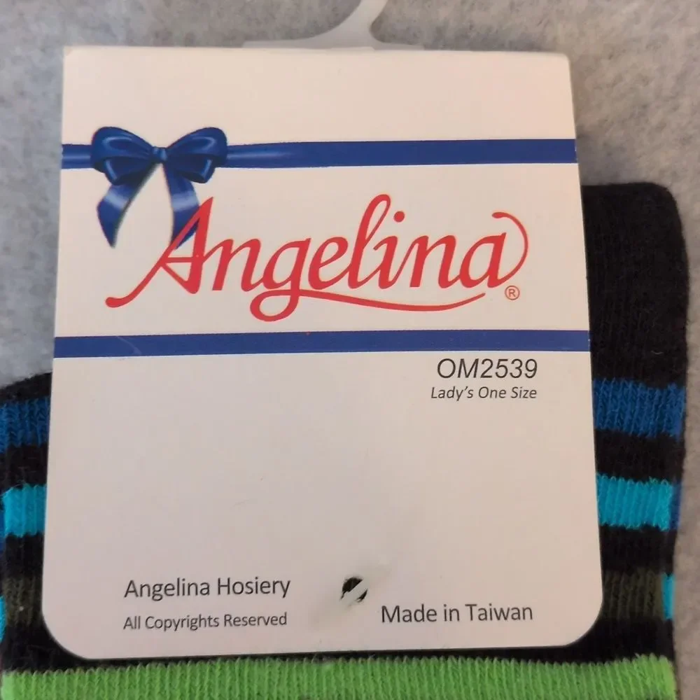 Angelina Rainbow Stripe Knee High Socks Women's OS NWT